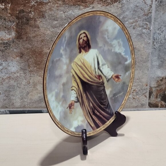 Ascension Plate Life of Christ Robert T Barrett Bradford Exchange 1994 COA - Picture 11 of 12